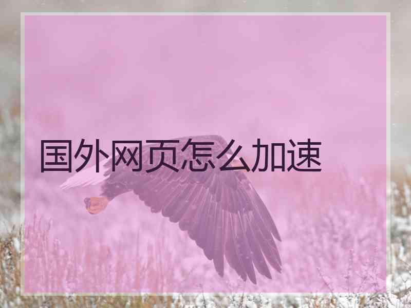 国外网页怎么加速