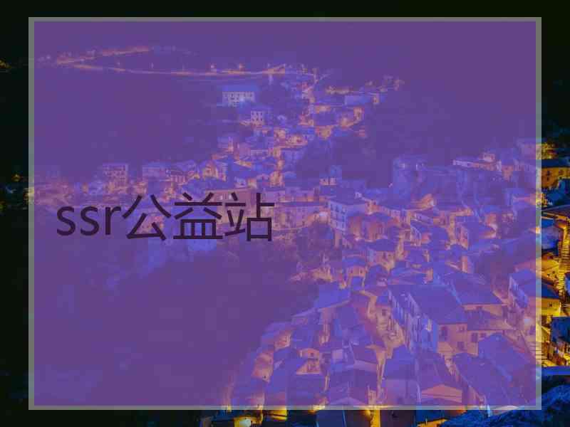 ssr公益站