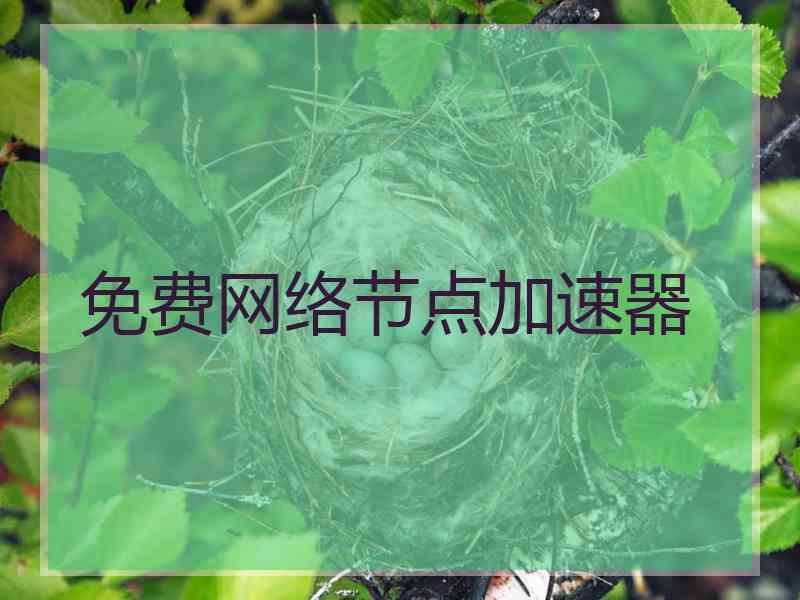 免费网络节点加速器
