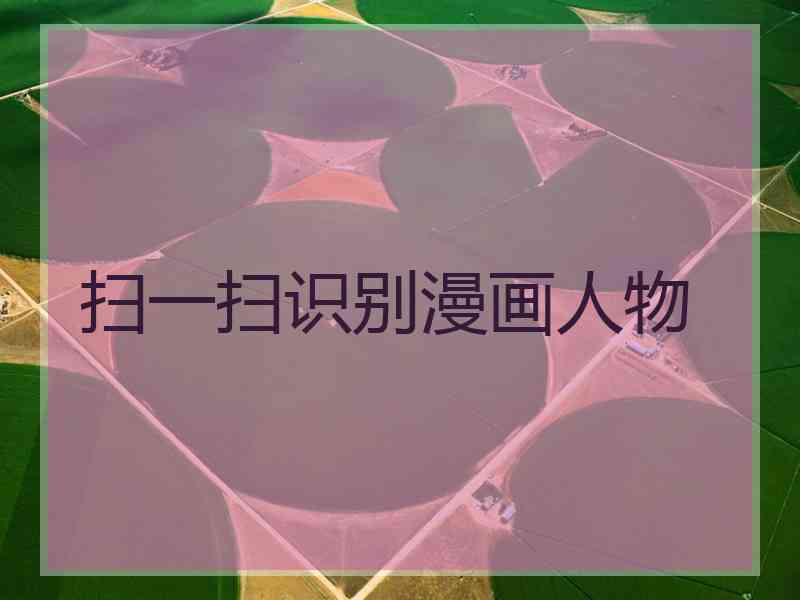 扫一扫识别漫画人物