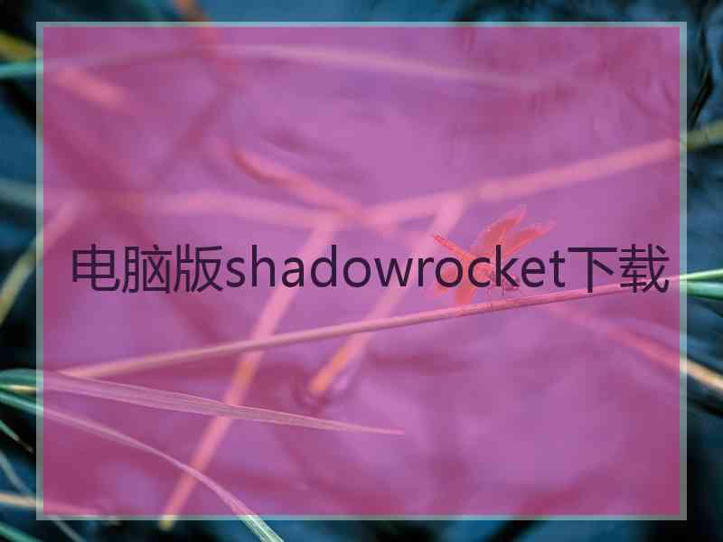 电脑版shadowrocket下载