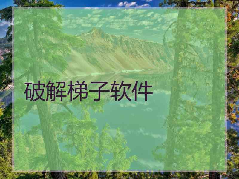破解梯子软件