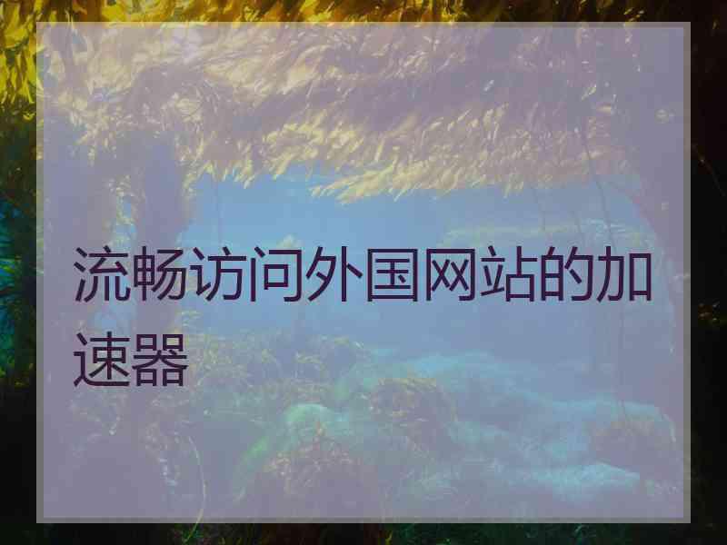 流畅访问外国网站的加速器