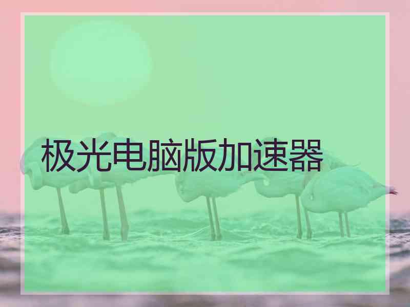 极光电脑版加速器