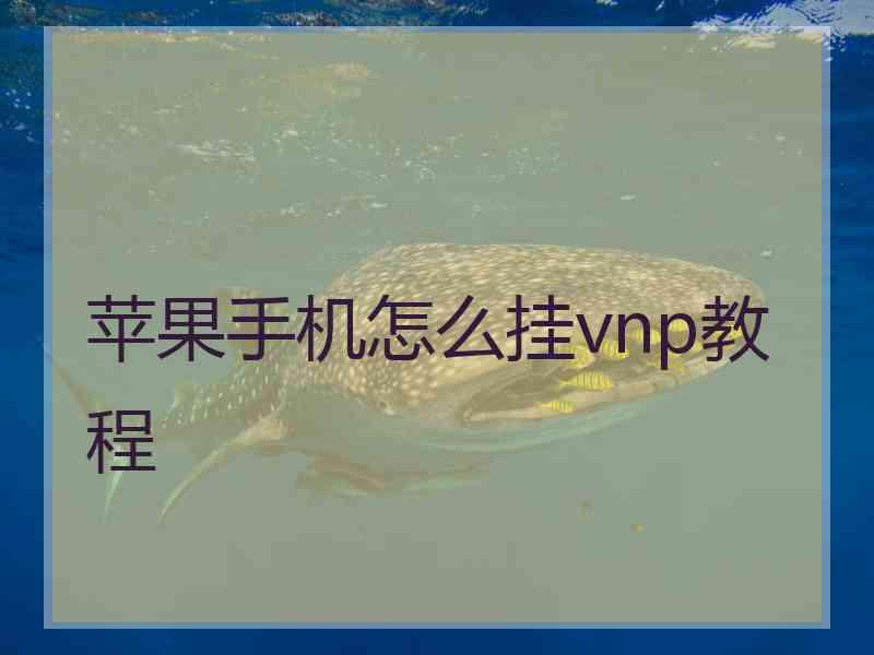 苹果手机怎么挂vnp教程