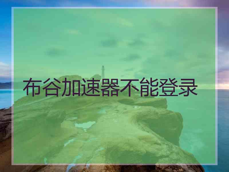 布谷加速器不能登录