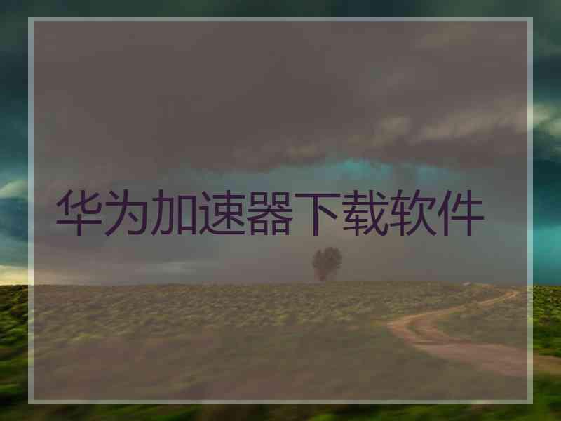 华为加速器下载软件