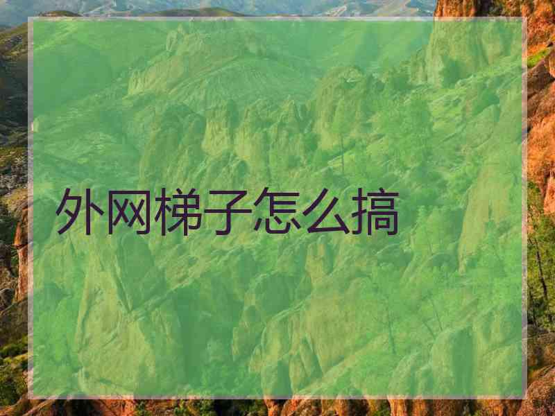 外网梯子怎么搞