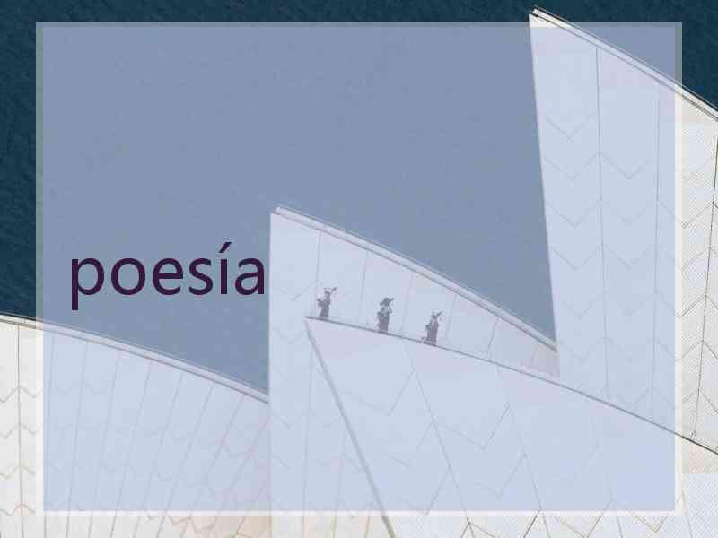 poesía