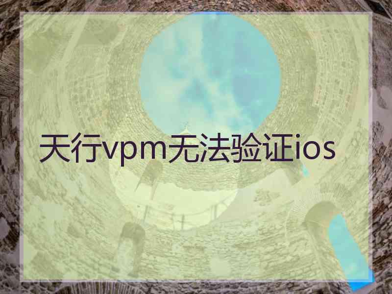 天行vpm无法验证ios