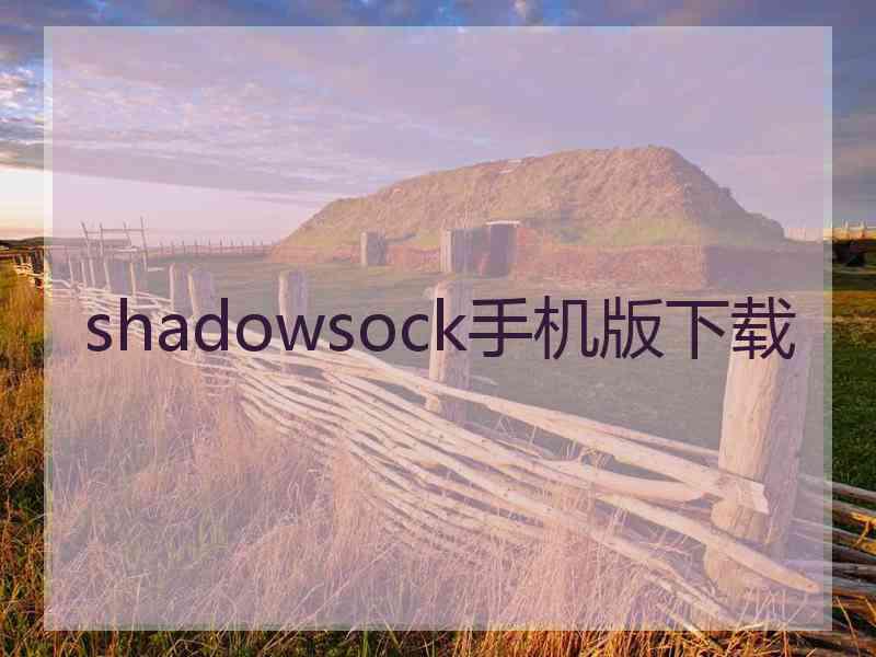 shadowsock手机版下载