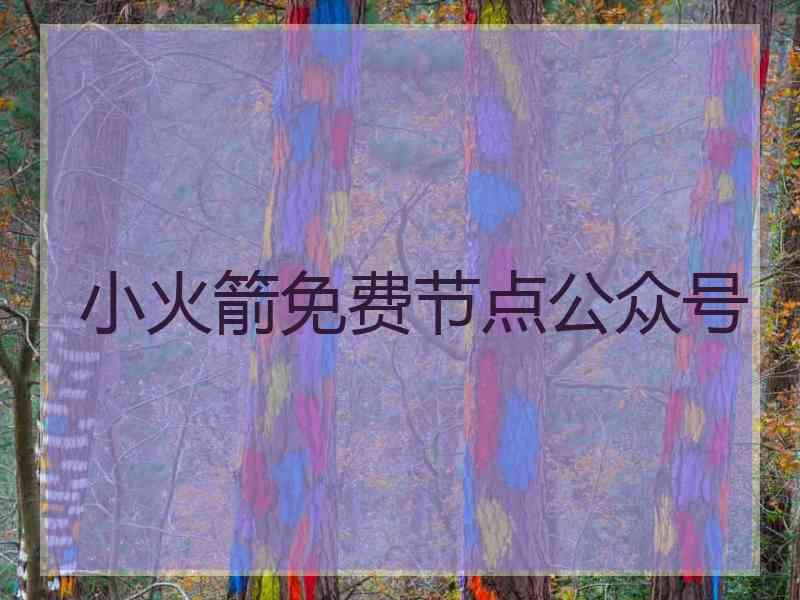 小火箭免费节点公众号