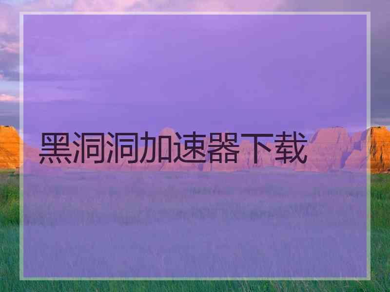 黑洞洞加速器下载