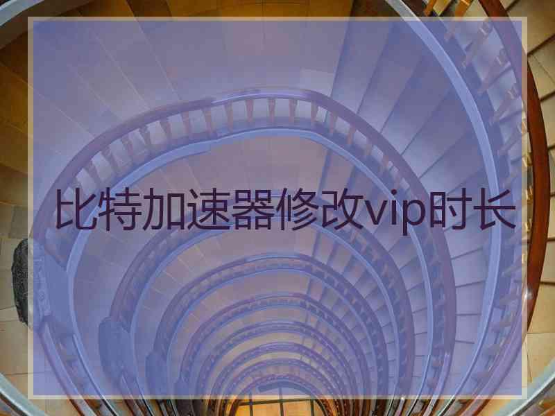 比特加速器修改vip时长