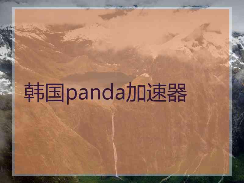 韩国panda加速器