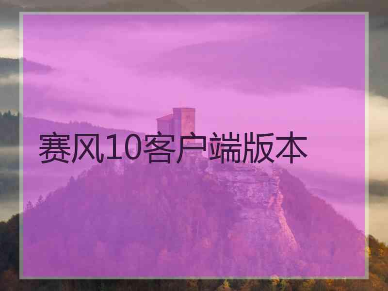 赛风10客户端版本