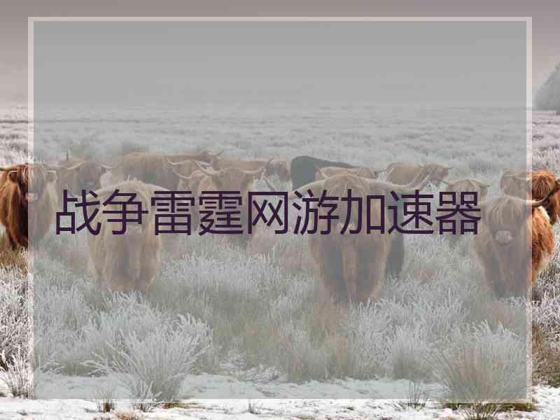 战争雷霆网游加速器