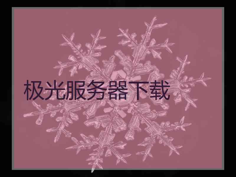 极光服务器下载