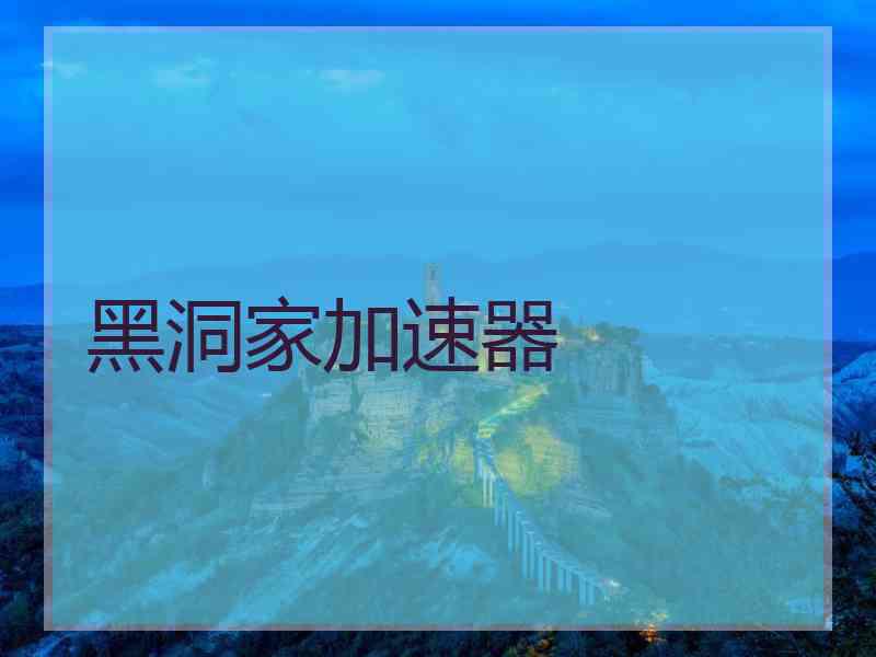 黑洞家加速器