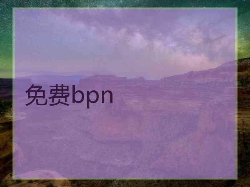 免费bpn