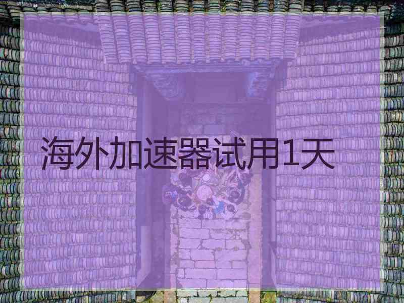 海外加速器试用1天