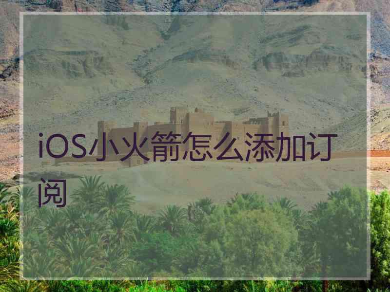 iOS小火箭怎么添加订阅