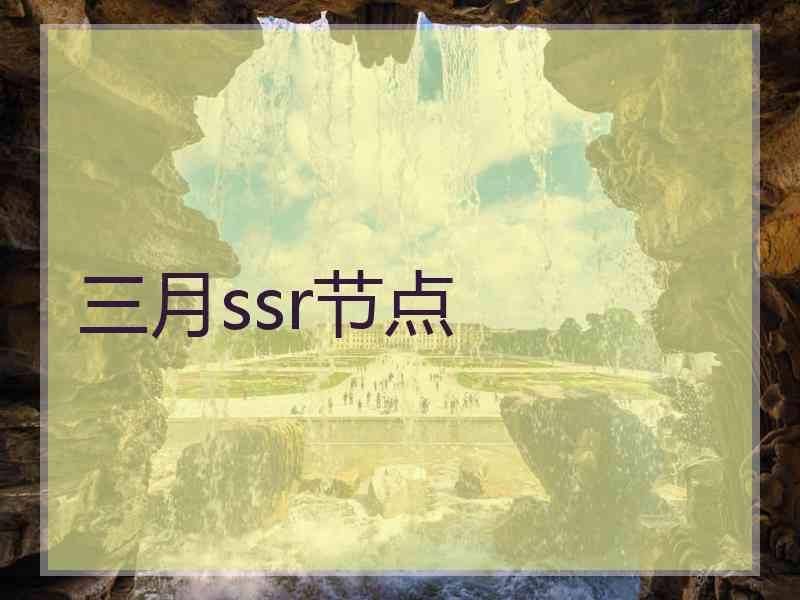 三月ssr节点