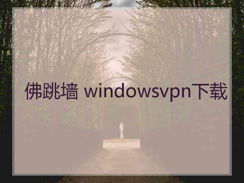 佛跳墙 windowsvpn下载