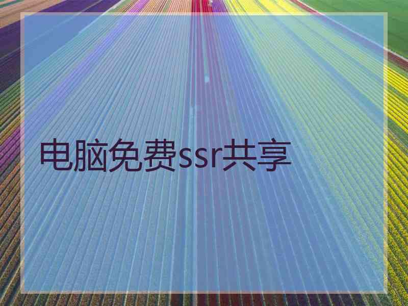 电脑免费ssr共享