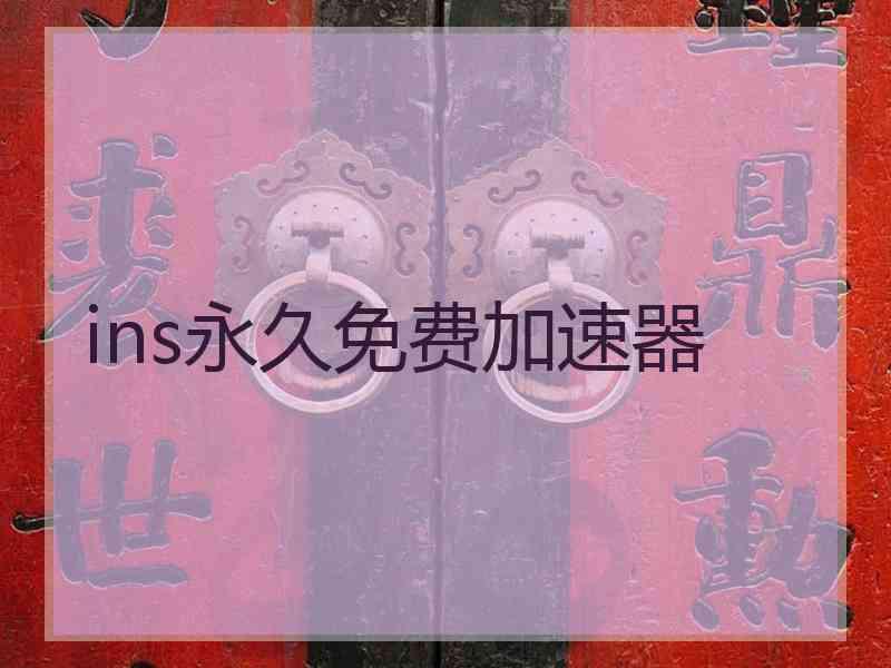 ins永久免费加速器