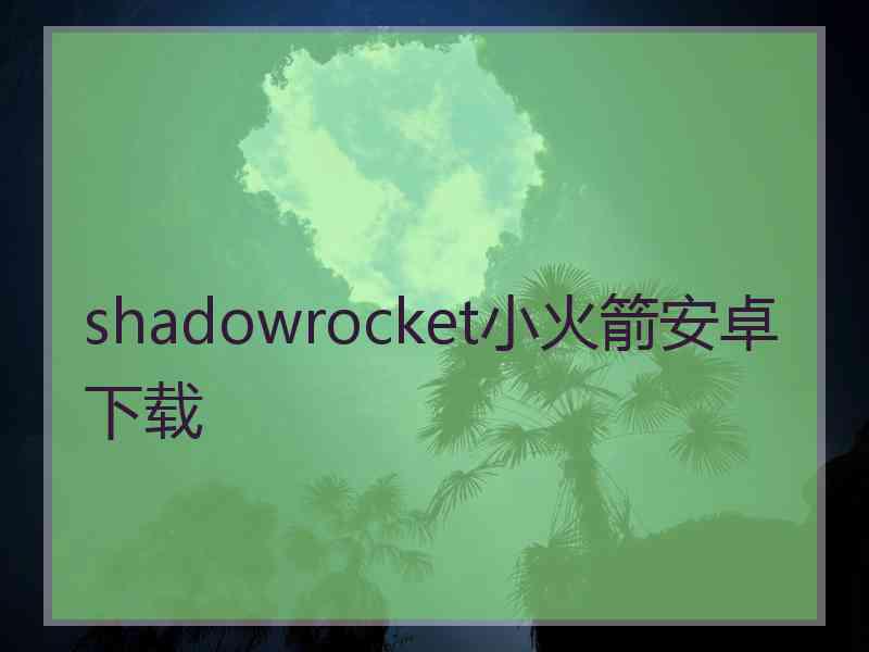 shadowrocket小火箭安卓下载