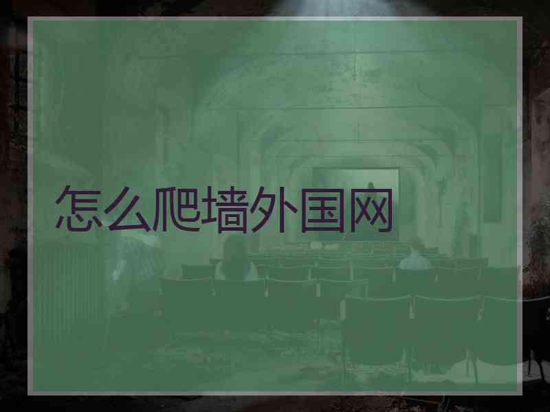 怎么爬墙外国网