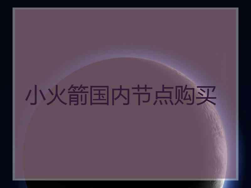 小火箭国内节点购买