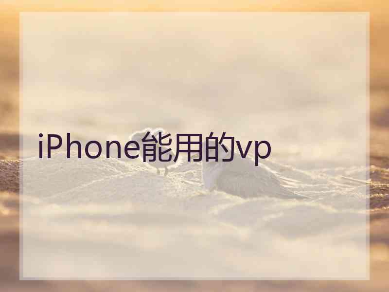 iPhone能用的vp