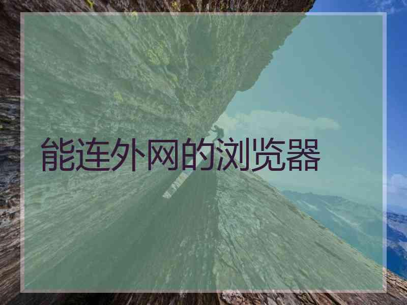 能连外网的浏览器