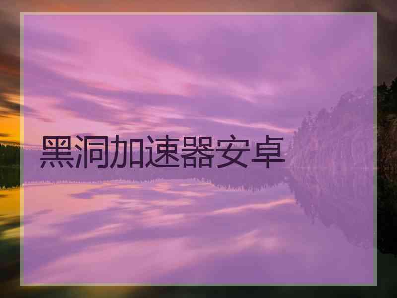 黑洞加速器安卓