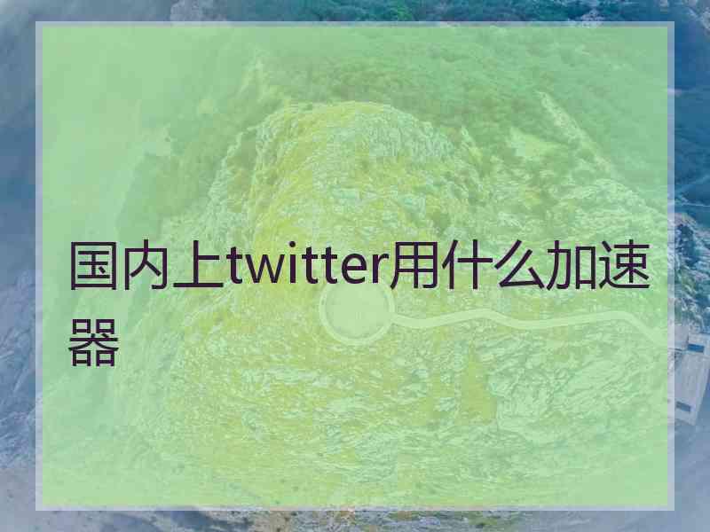 国内上twitter用什么加速器