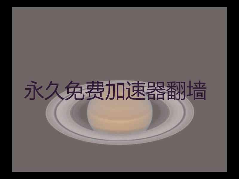 永久免费加速器翻墙