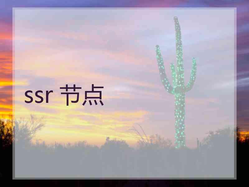 ssr 节点