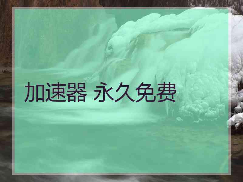 加速器 永久免费