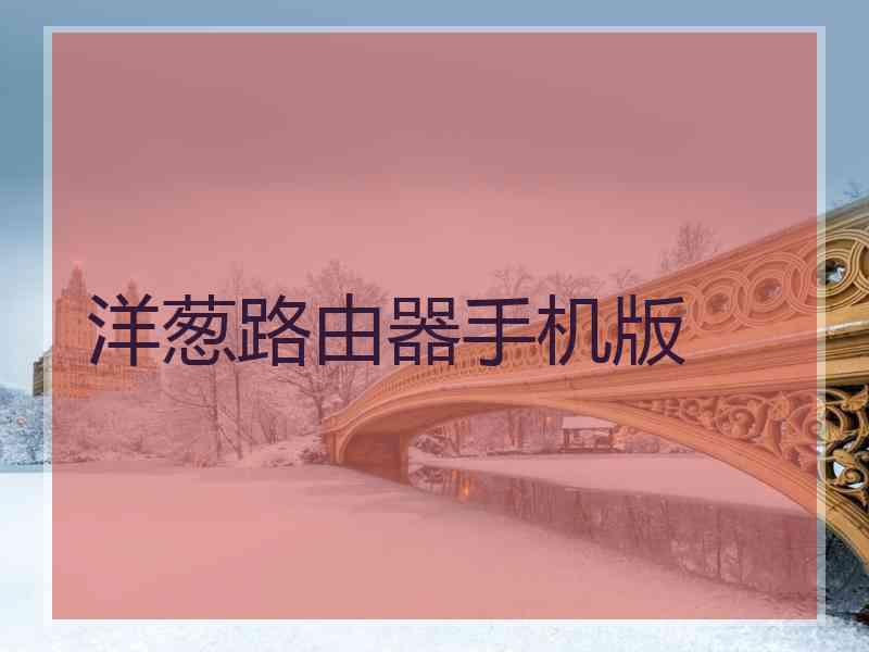 洋葱路由器手机版