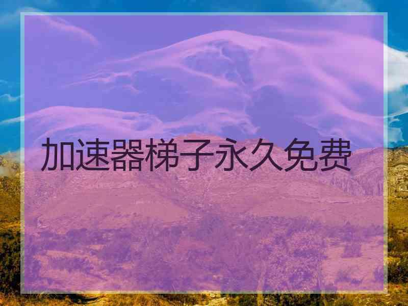 加速器梯子永久免费
