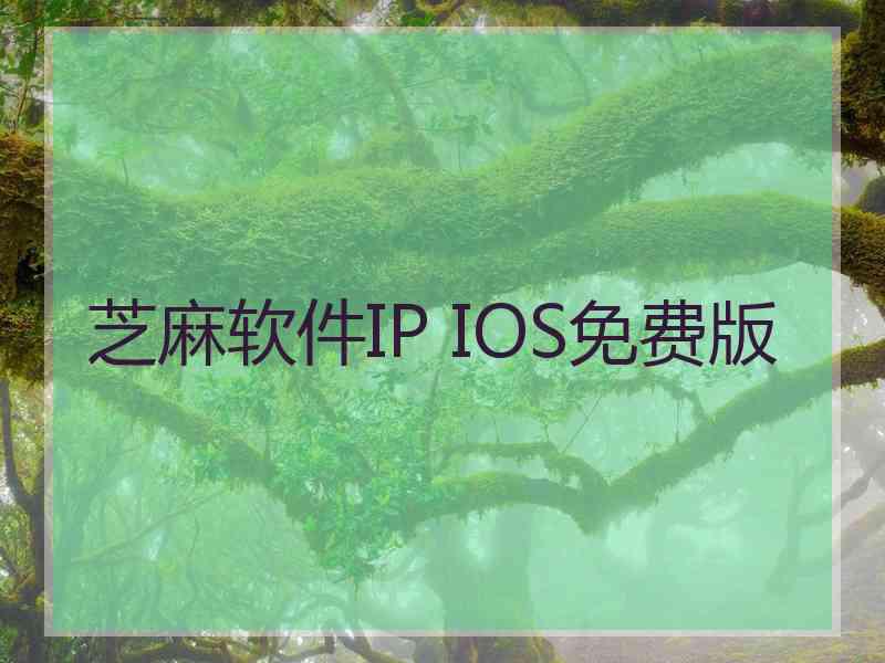 芝麻软件IP IOS免费版