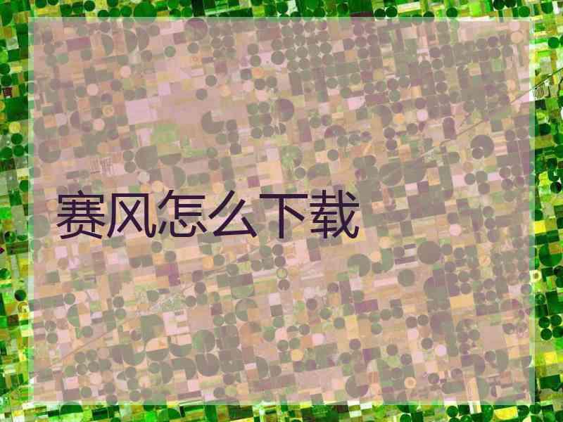 赛风怎么下载