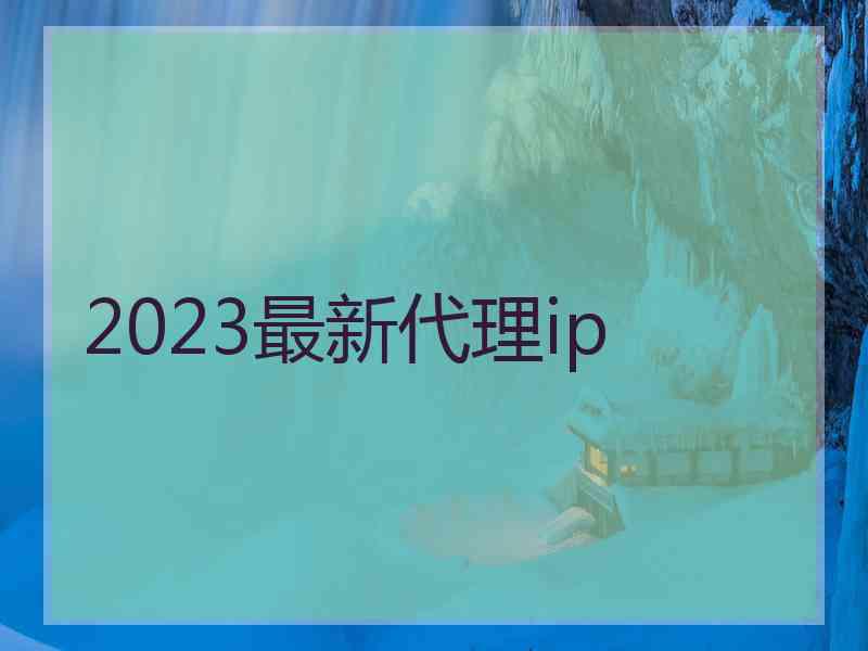 2023最新代理ip