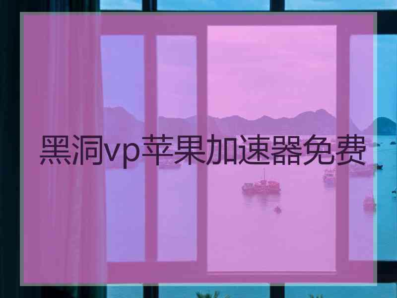 黑洞vp苹果加速器免费