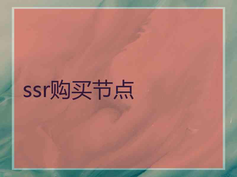 ssr购买节点